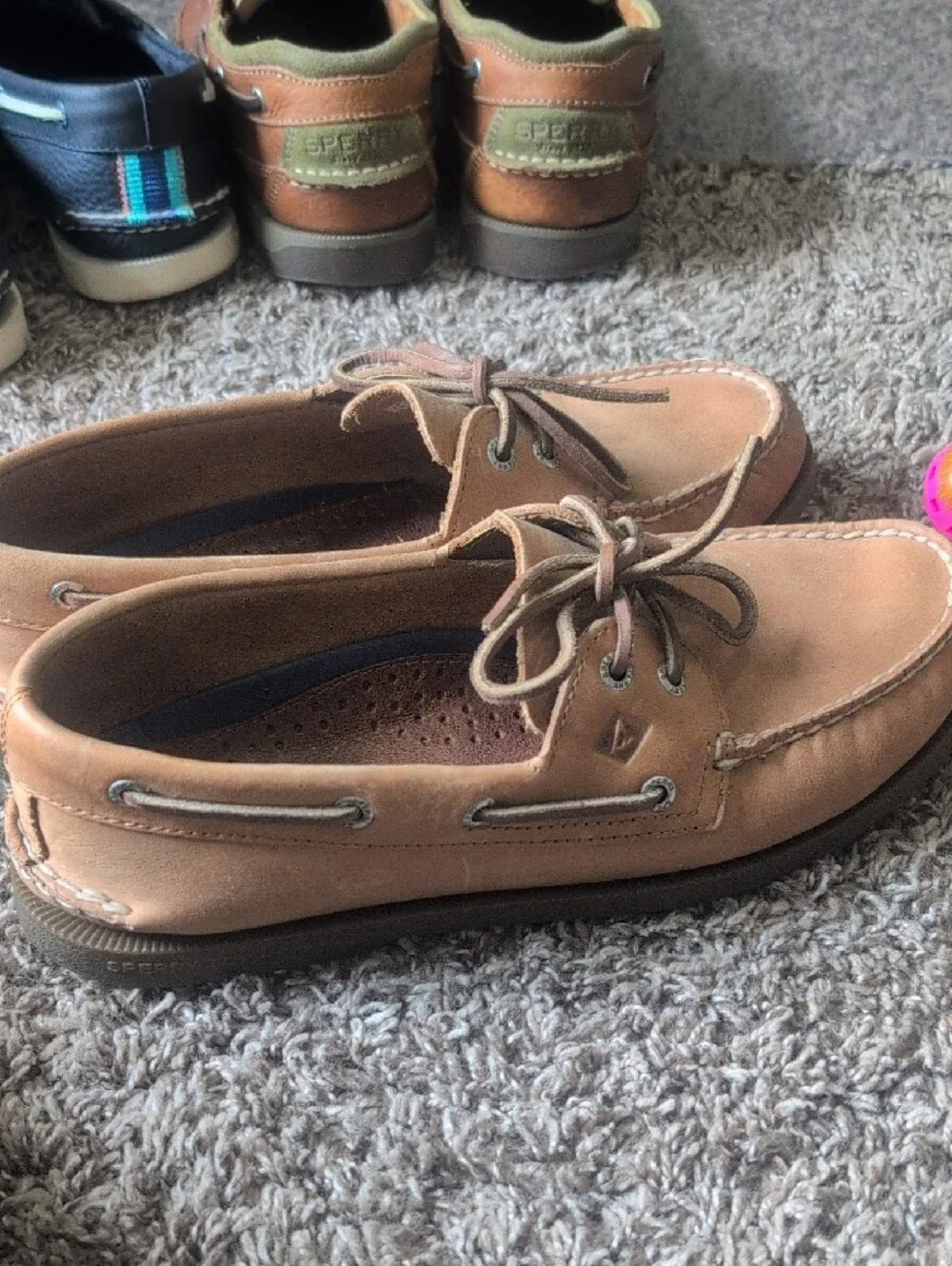 Sperry Tan Leather Boat Shoes